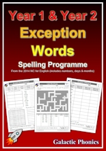 Year 1 and Year 2 Exception Words Spelling Programme