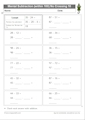 Mental Subtraction (within 100) No Crossing 10