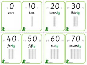 Counting in tens A5 cards