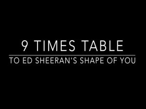 9x Table Shape of You Cover