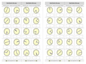 Nearest Minute Mad Maths Minutes (Write Digital)