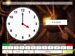 Telling the time - O'clock Interactive