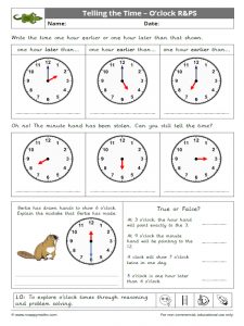 O'clock Reasoning and Problem Solving