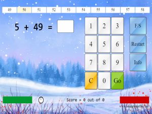 Add 1-digit numbers to 2-digit numbers interactive game