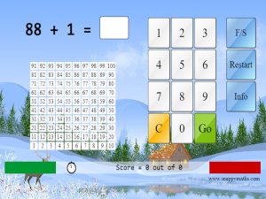 Adding/Subtracting 1 (within 100) interactive game