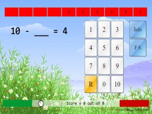 Subtract from 10 Interactive Game