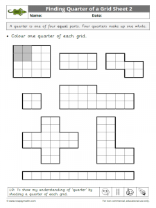 Finding quarter of a grid sheet 2