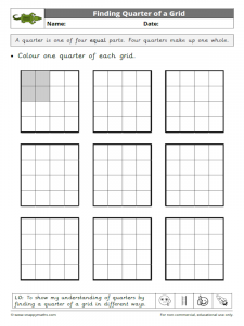 Finding Quarter of a Grid